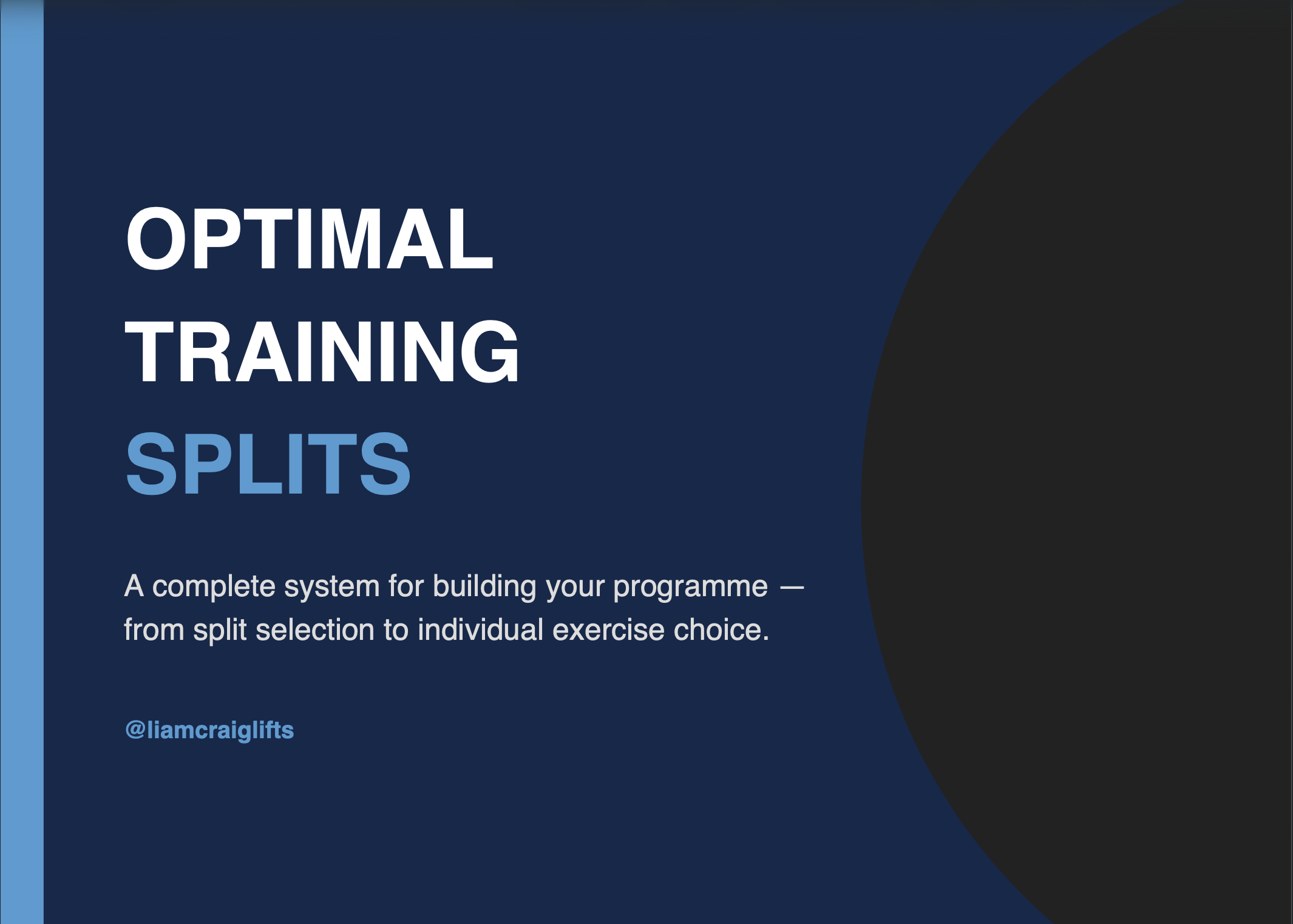 Optimal Training Splits cover